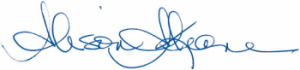 Alison Keane signature