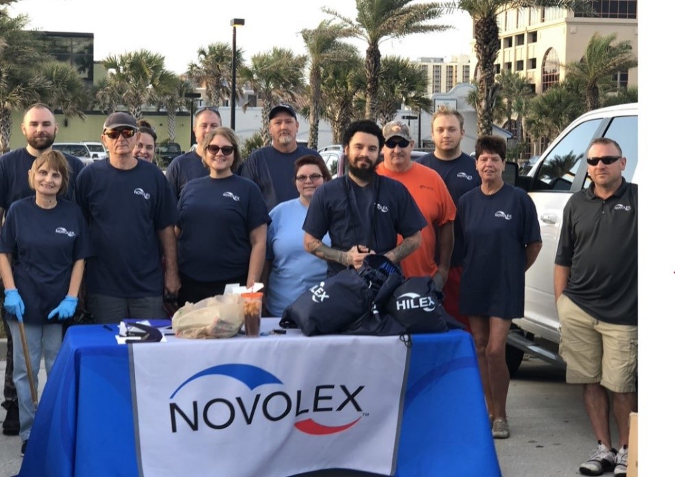 Novolex Workers Help With Beach Clean-Up